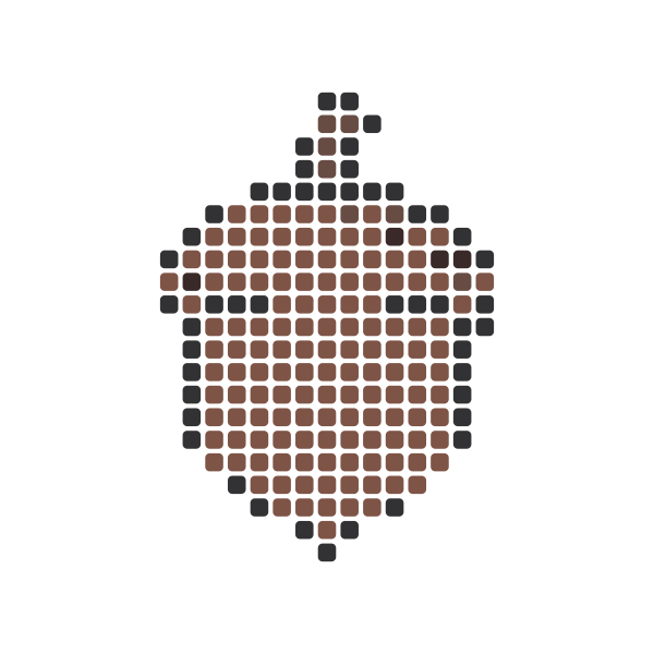 Acorn Perler Bead Pattern perler bead pattern — 29×29, 197 beads