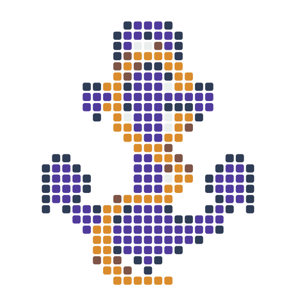 Anchor Perler Bead Pattern perler bead pattern — 29×29, 257 beads