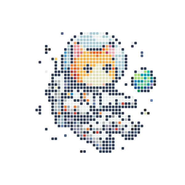 Astronaut Cat Perler Bead Pattern perler bead pattern — 58×58, 829 beads