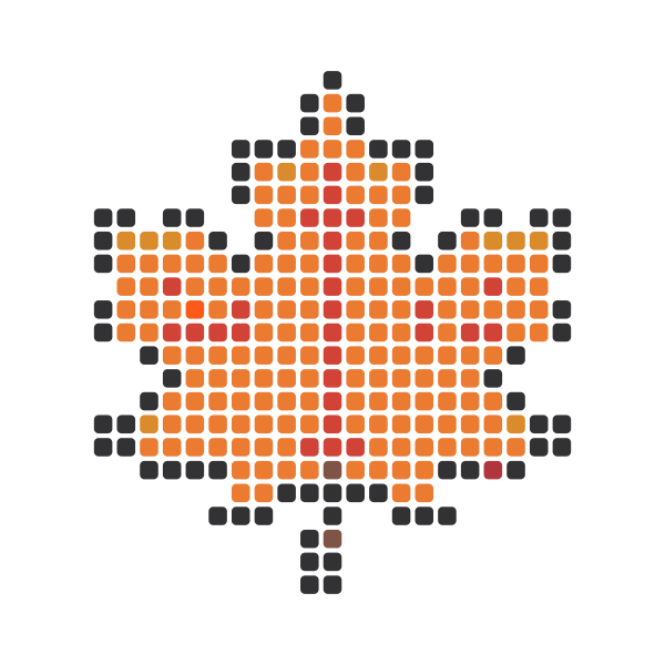 Maple Leaf Perler Bead Pattern perler bead pattern — 29×29, 280 beads