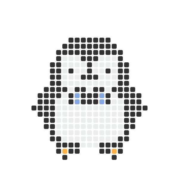 Baby Penguin Perler Bead Pattern perler bead pattern — 29×29, 252 beads