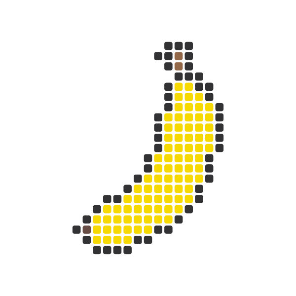 Banana Perler Bead Pattern perler bead pattern — 29×29, 138 beads