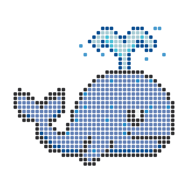 Blue Whale Perler Bead Pattern perler bead pattern — 43×43, 633 beads