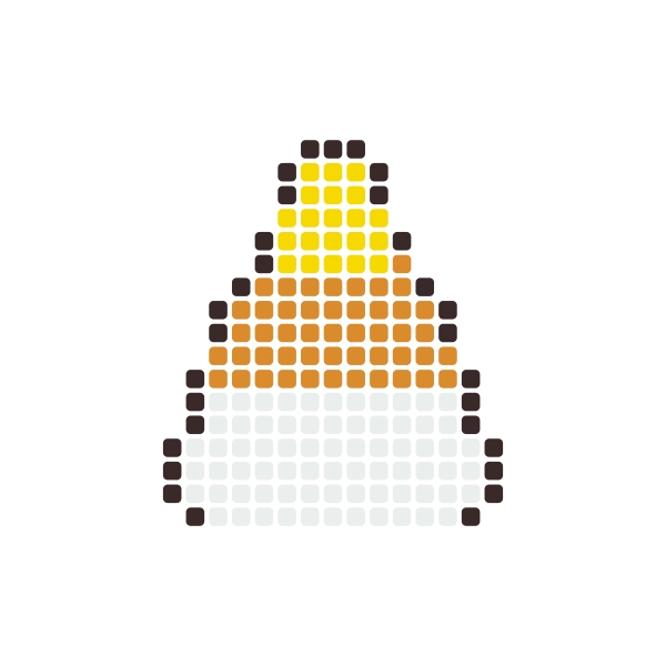 Candy Corn Perler Bead Pattern perler bead pattern — 29×29, 171 beads