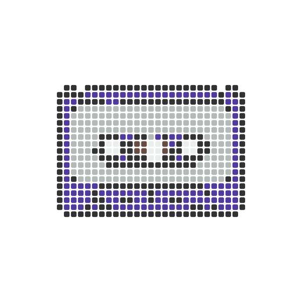 Cassette Tape Perler Bead Pattern perler bead pattern — 43×43, 507 beads