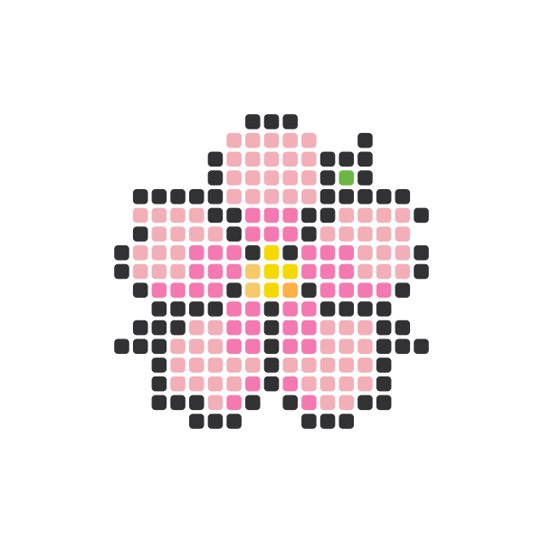 Cherry Blossom Perler Bead Pattern perler bead pattern — 29×29, 211 beads