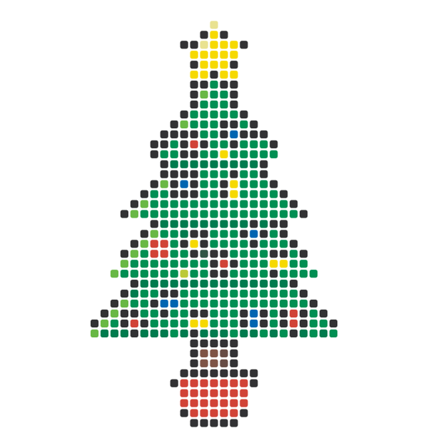Christmas Tree Perler Bead Pattern perler bead pattern — 43×43, 473 beads