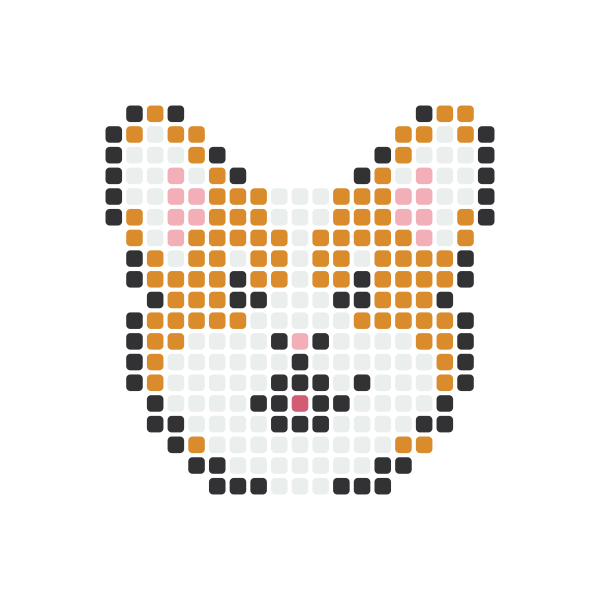 Corgi Perler Bead Pattern perler bead pattern — 29×29, 277 beads