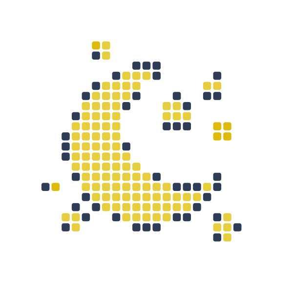 Crescent Moon and Stars Perler Bead Pattern perler bead pattern — 29×29, 158 beads