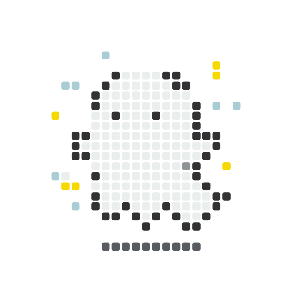 Cute Ghost Perler Bead Pattern perler bead pattern chart — 29×29 grid, 200 beads, 6 colors
