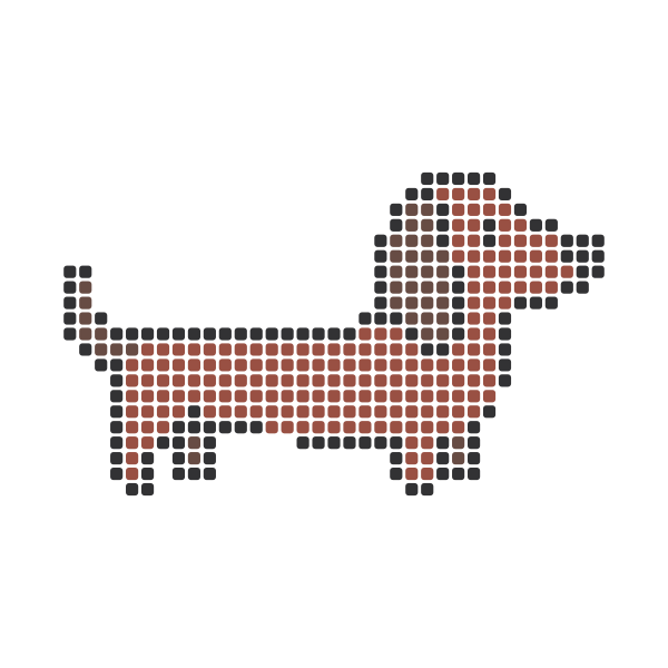 Dachshund Perler Bead Pattern perler bead pattern — 43×43, 353 beads
