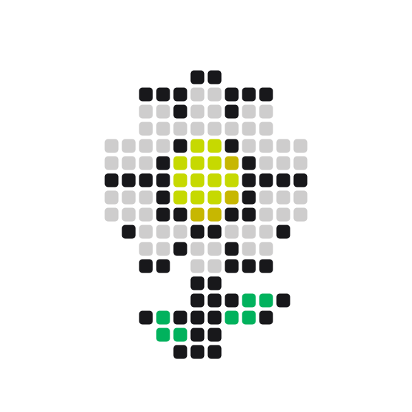 Daisy Flower Pony Bead Pattern perler bead pattern — 24×24, 134 beads