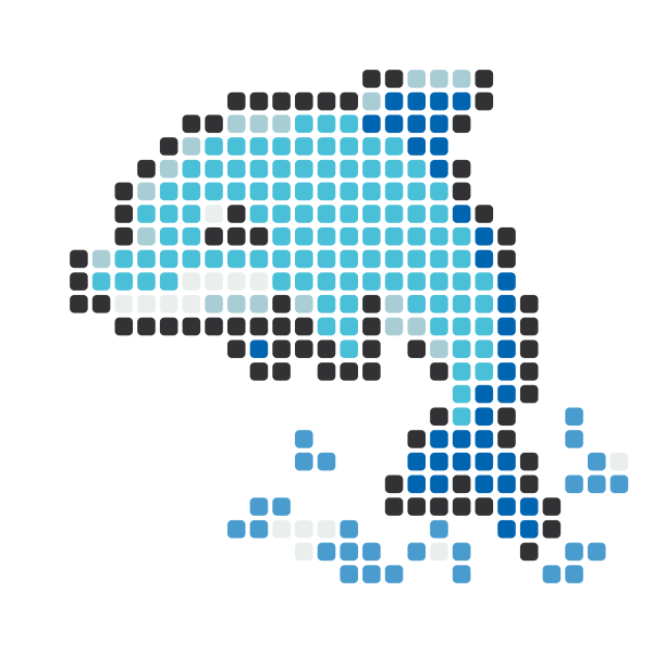 Dolphin Perler Bead Pattern perler bead pattern — 29×29, 285 beads