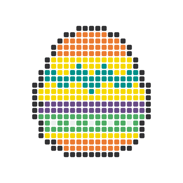 Easter Egg Perler Bead Pattern perler bead pattern — 29×29, 317 beads