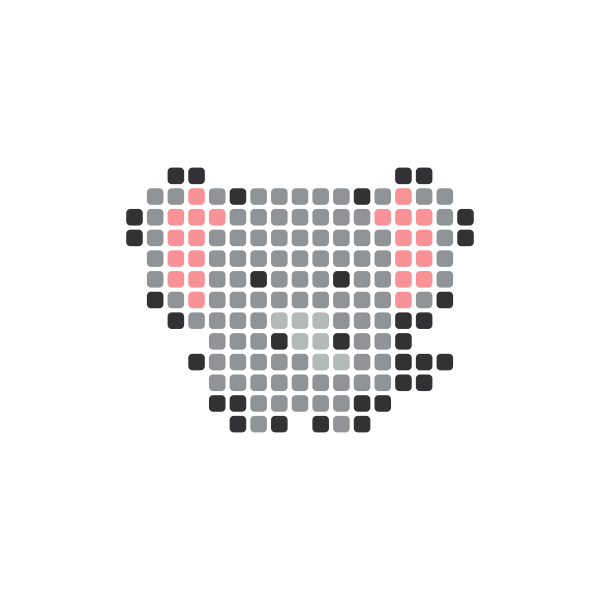 Elephant Perler Bead Pattern perler bead pattern — 29×29, 160 beads