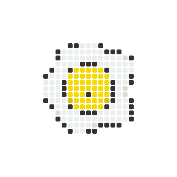 Fried Egg Perler Bead Pattern perler bead pattern — 29×29, 185 beads