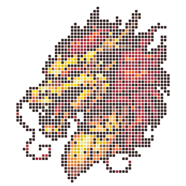 Golden Dragon Perler Bead Pattern perler bead pattern — 58×58, 1581 beads