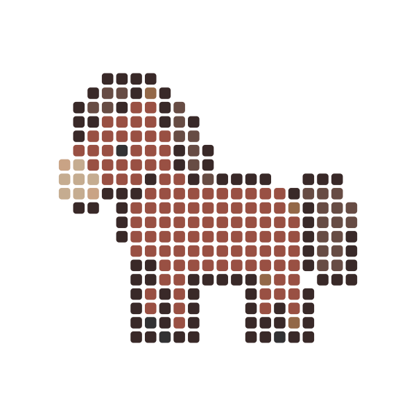 Horse Perler Bead Pattern perler bead pattern — 29×29, 235 beads