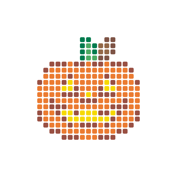 Jack-o'-Lantern Perler Bead Pattern perler bead pattern — 29×29, 220 beads