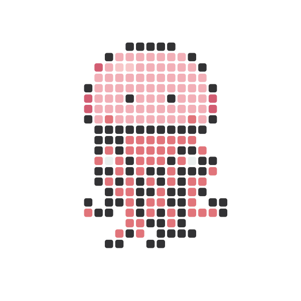 Jellyfish Perler Bead Pattern perler bead pattern chart — 29×29 grid, 207 beads, 6 colors