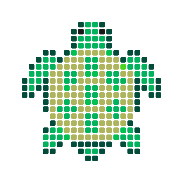 Sea Turtle Pony Bead Pattern perler bead pattern — 26×26, 246 beads