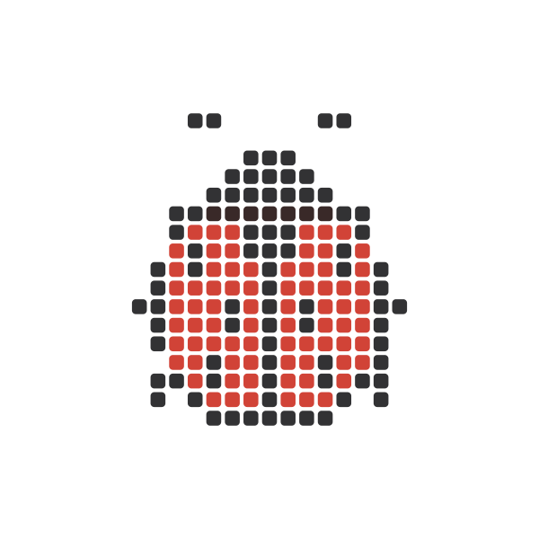 Ladybug Perler Bead Pattern perler bead pattern — 29×29, 162 beads