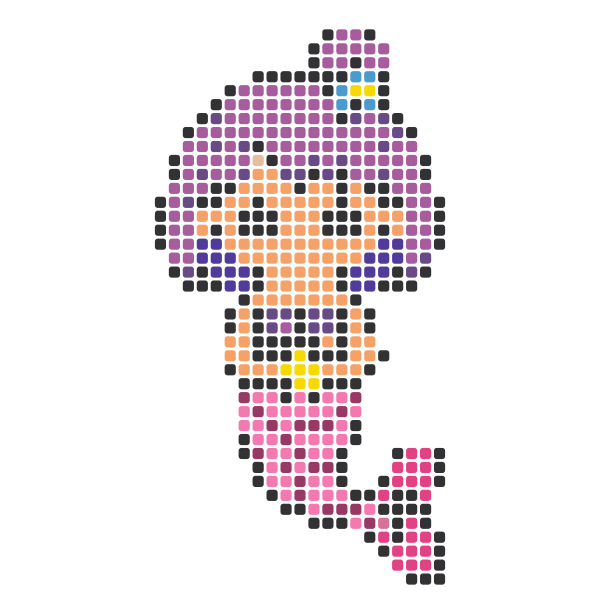 Mermaid Perler Bead Pattern perler bead pattern — 43×43, 491 beads