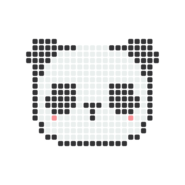 Panda Perler Bead Pattern perler bead pattern — 29×29, 300 beads