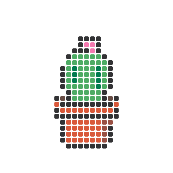 Potted Cactus Perler Bead Pattern perler bead pattern — 29×29, 158 beads