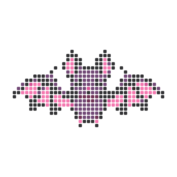 Bat Perler Bead Pattern perler bead pattern — 43×43, 330 beads