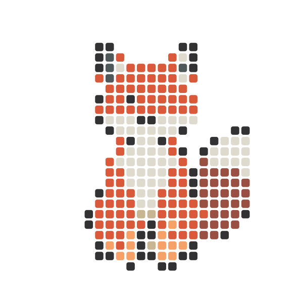 Red Fox Perler Bead Pattern perler bead pattern — 29×29, 238 beads