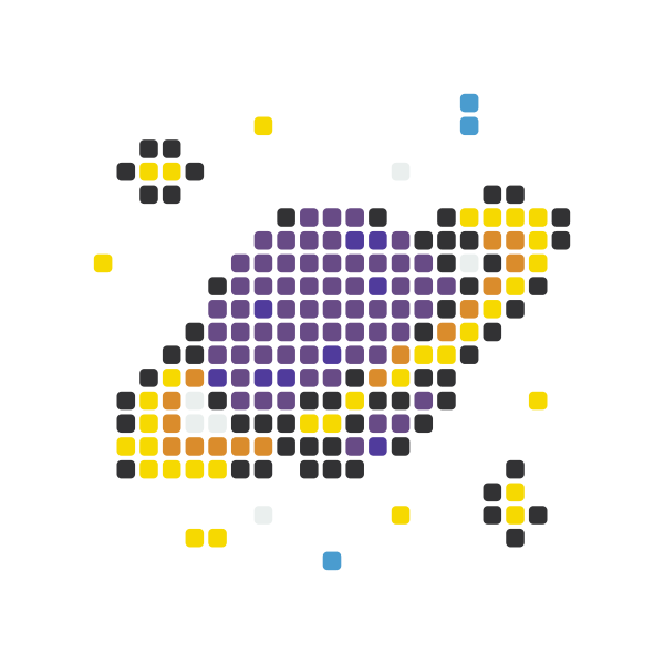 Ringed Planet Perler Bead Pattern perler bead pattern — 29×29, 190 beads