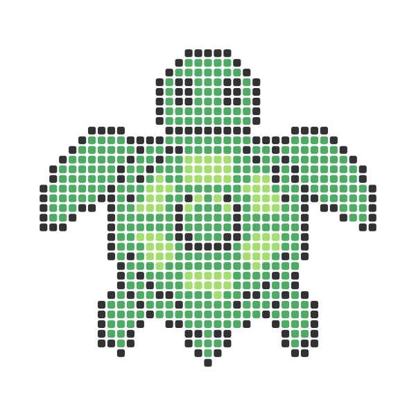 Sea Turtle Perler Bead Pattern perler bead pattern — 43×43, 643 beads