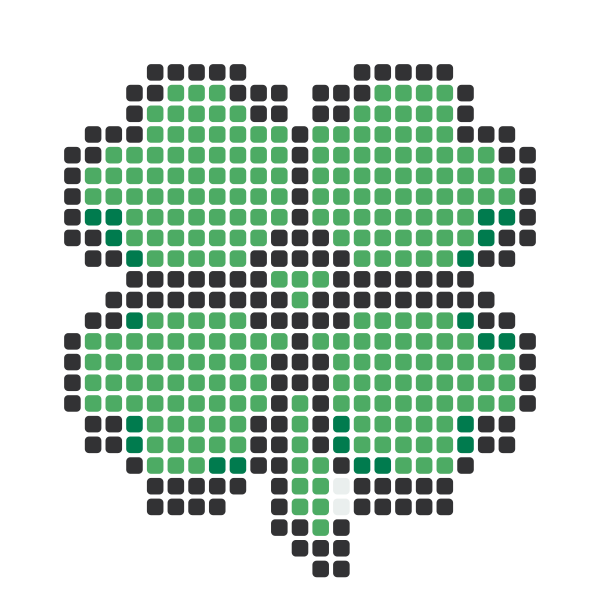 Shamrock Perler Bead Pattern perler bead pattern — 29×29, 443 beads