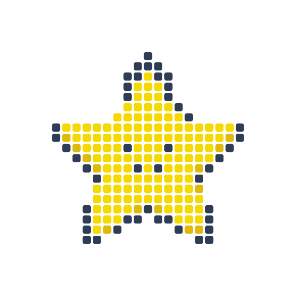 Star Perler Bead Pattern perler bead pattern — 29×29, 186 beads