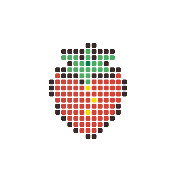 Strawberry Perler Bead Pattern perler bead pattern — 29×29, 144 beads
