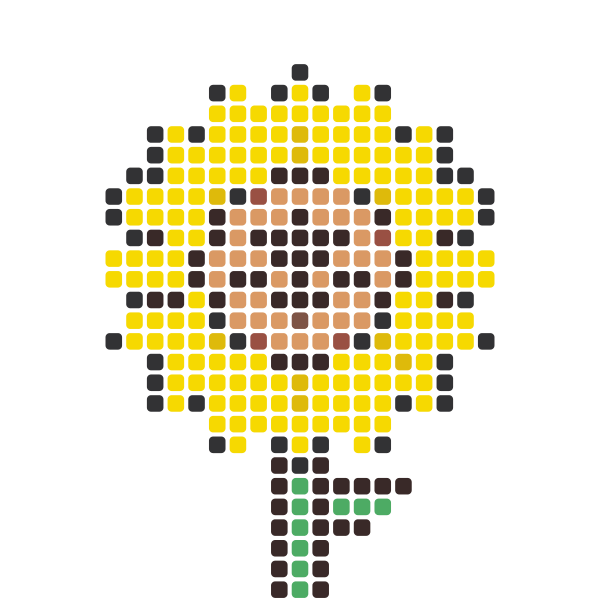 Sunflower Perler Bead Pattern perler bead pattern — 29×29, 301 beads