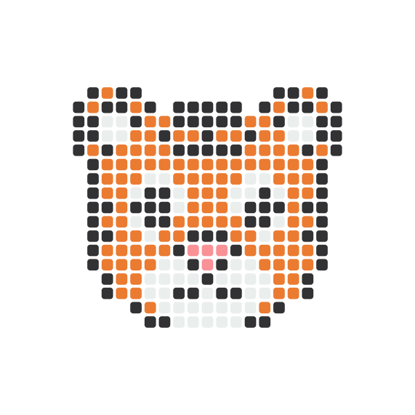 Tiger Perler Bead Pattern perler bead pattern — 29×29, 268 beads