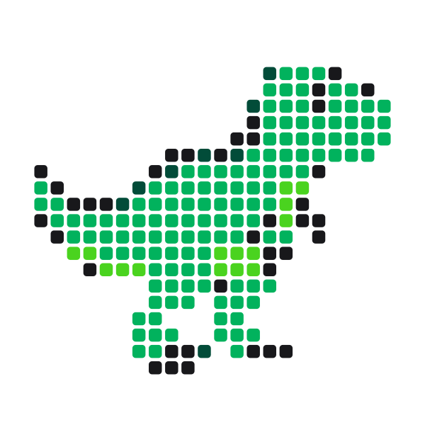 T-Rex Dinosaur Pony Bead Pattern perler bead pattern — 26×26, 191 beads