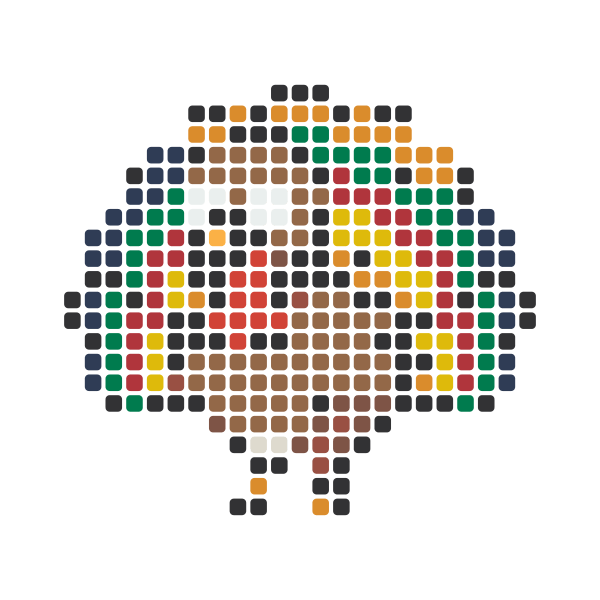 Turkey Perler Bead Pattern perler bead pattern chart — 29×29 grid, 311 beads, 13 colors