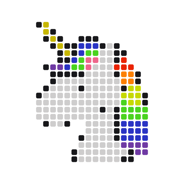 Unicorn Pony Bead Pattern perler bead pattern — 26×26, 219 beads