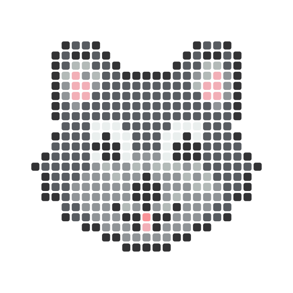 Wolf Perler Bead Pattern perler bead pattern — 29×29, 352 beads